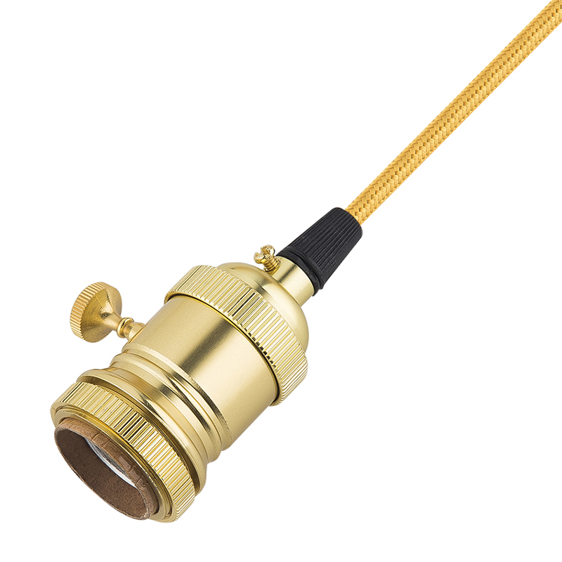 Pendant Light Cord Lamp Kit, Hanging Light Bulb Cord E26 Pendant Lamp Sockets Cord kit, with On/Off Toggle Switch+Hooks US AC Power Plug for DIY Pendant lamp