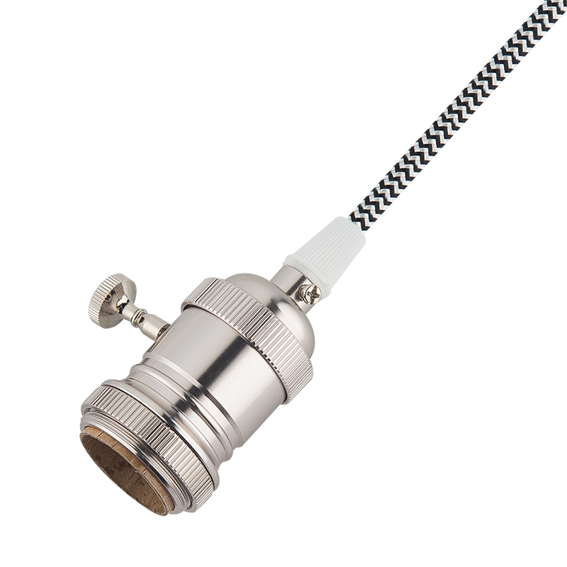 Pendant Light Cord Lamp Kit, Hanging Light Bulb Cord E26 Pendant Lamp Sockets Cord kit, with On/Off Toggle Switch+Hooks US AC Power Plug for DIY Pendant lamp