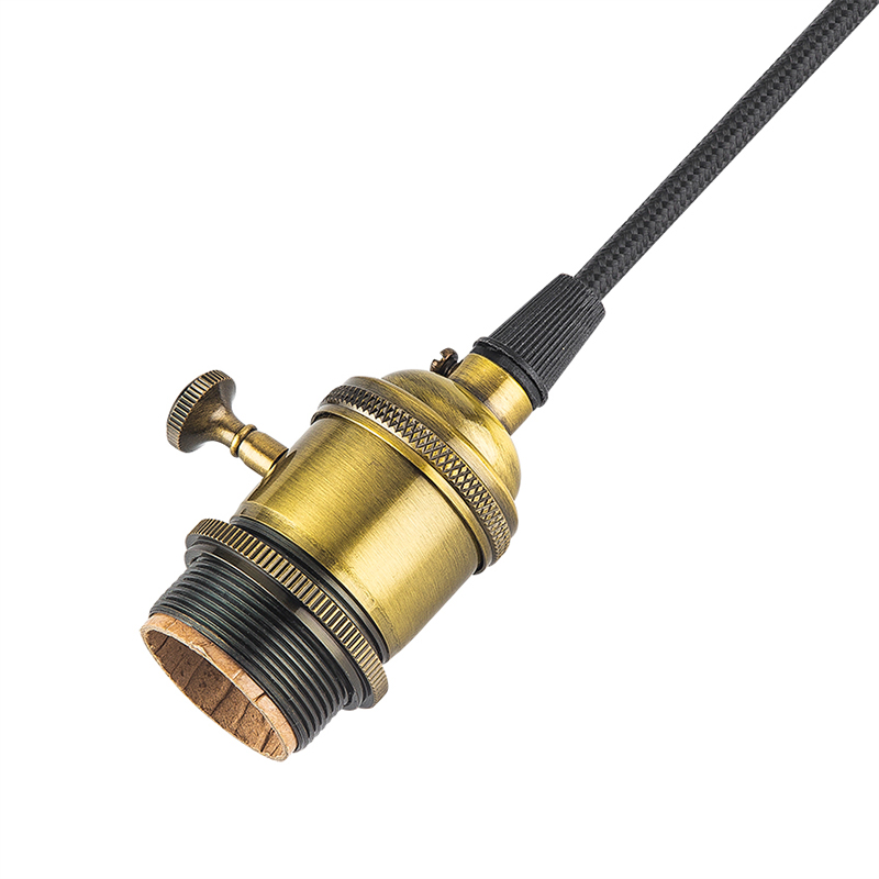 Pendant Light Cord Lamp Kit, Hanging Light Bulb Cord E26 Pendant Lamp Sockets Cord kit, with On/Off Toggle Switch+Hooks US AC Power Plug for DIY Pendant lamp