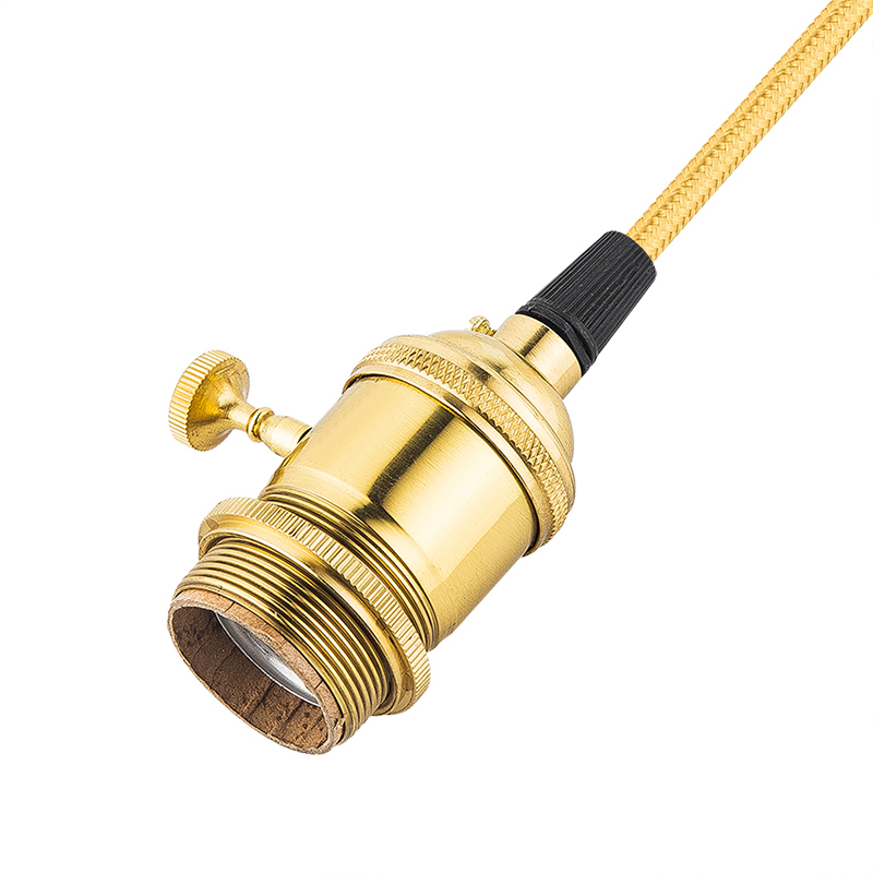 Pendant Light Cord Lamp Kit, Hanging Light Bulb Cord E26 Pendant Lamp Sockets Cord kit, with On/Off Toggle Switch+Hooks US AC Power Plug for DIY Pendant lamp