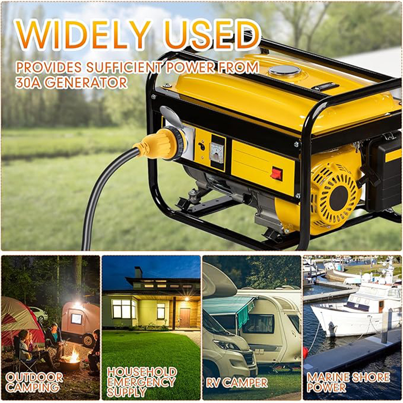 RV Power Wire Cord Marine Shore Boat L5-30, Heavy Duty Electrical Power Cable