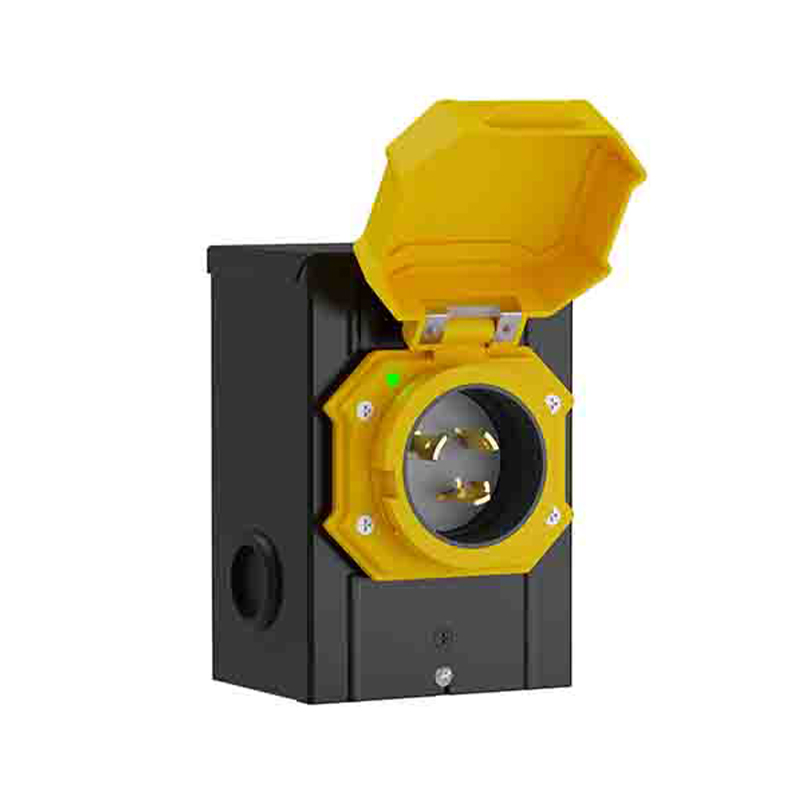 3-Prong NEMA L5-30P Power Inlet Box for 30 Amp Generator Cord
