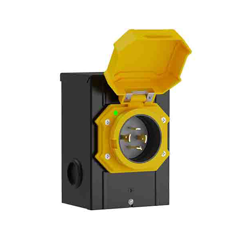  3 Pole 4 Wire Grounding Type  NEMA L14-20P Power Inlet Box