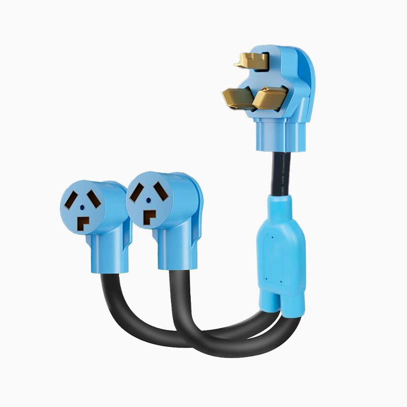 30 Amp Dryer/EV Y Splitter Adapter Cord, 3 Prong NEMA 10-30P to 2x 10-30R for Power Extension Outlet Plug & Level 2 EV Charging Tesla