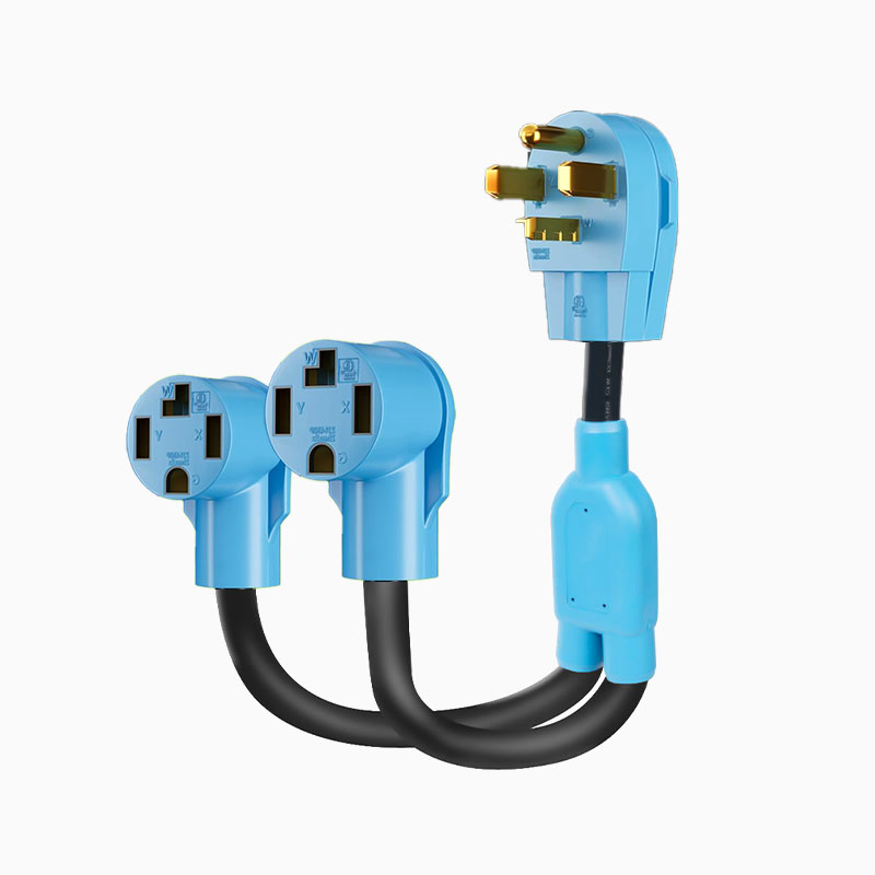  30 Amp Dryer/EV Y Splitter Adapter Cord, 4 Prong NEMA 14-30P to 2X 14-30R for Power Extension Outlet Plug & Level 2 EV Charging Tesla