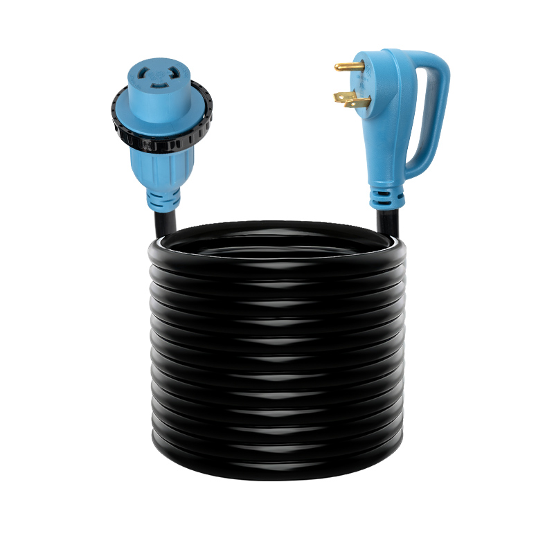 4 Prong 50 Amp to 3 Prong 30 Amp Dog Bone Plug Trailer Camper Power Converter, NEMA 14-50P Male to L5-30R Female