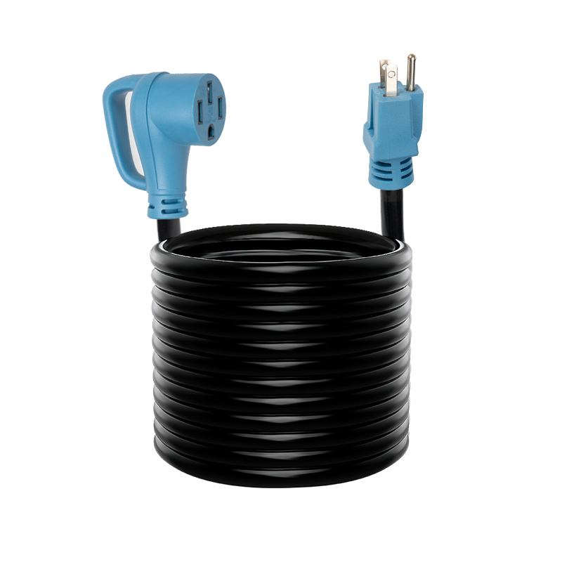 Heavy Duty 10/3 Gauge RV Electrical Adapter, NEMA 5-15P Male to NEMA 14-50R Female