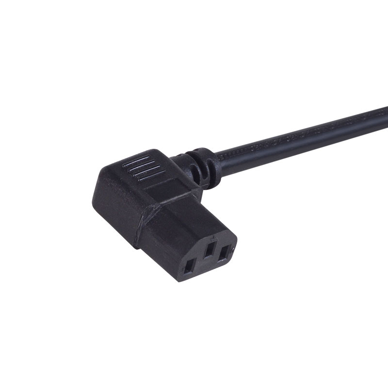 ZJ-ST3W Universal AC Power Cord NEMA 5-15P to Right-Angle C13 Connector