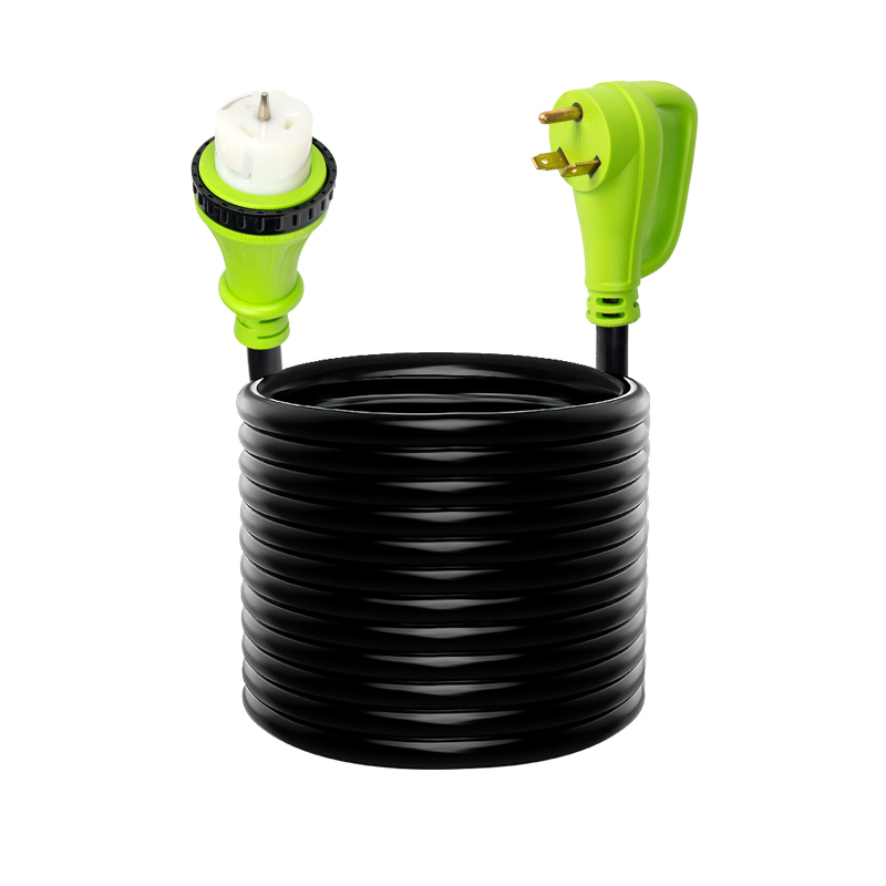 30 Amp to 50 Amp RV Locking Adapter Cord Compatible with Nema TT-30P Male to SS2-50R