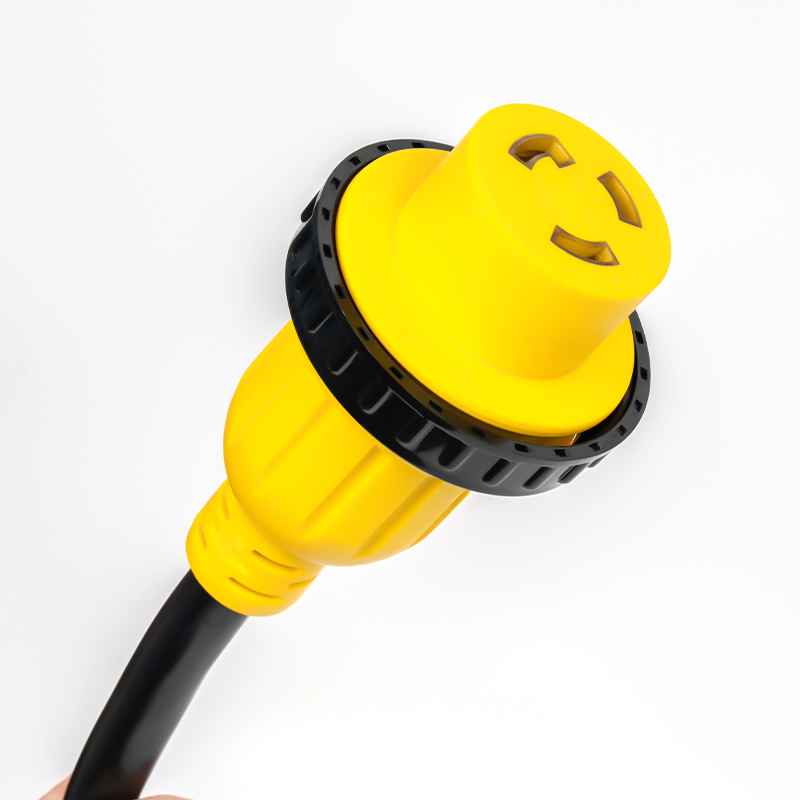 L5-30P to L5-30R Heavy Duty Generator Locking Power Cord, 3-Prong Generator Extension Cord