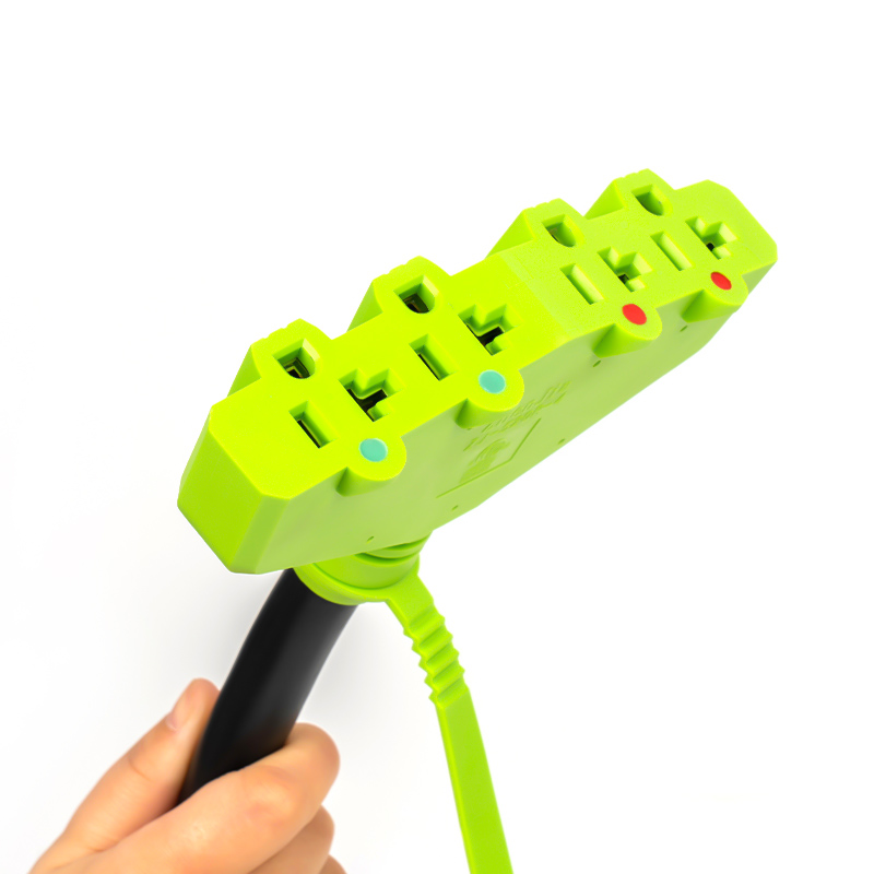 4 Prong 30 Amp to 15 Amp Generator Distribution Adapter, NEMA L14-30P Male to 4X 5-15R/5-20R T-Blade Female 