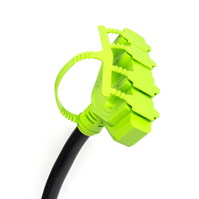 NEMA 14-50P to 4X 5-15R/5-20R Generator Distribution Cord, 4 Prong 14-50P Male Plug