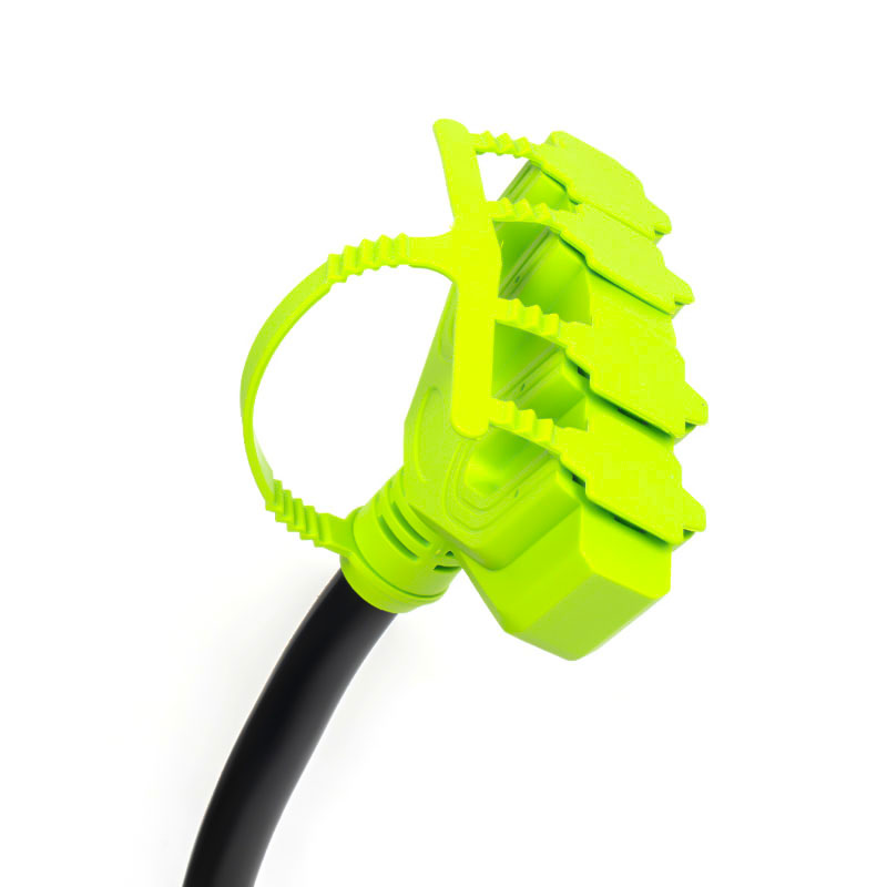 4 Prong 30 Amp to 15 Amp Generator Distribution Adapter, NEMA L14-30P Male to 4X 5-15R/5-20R T-Blade Female 